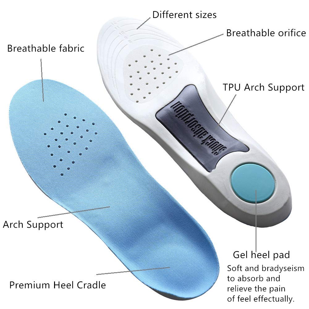 ZRWD04 PU Shock Absorption Sports insoles arch support insoles orthotics