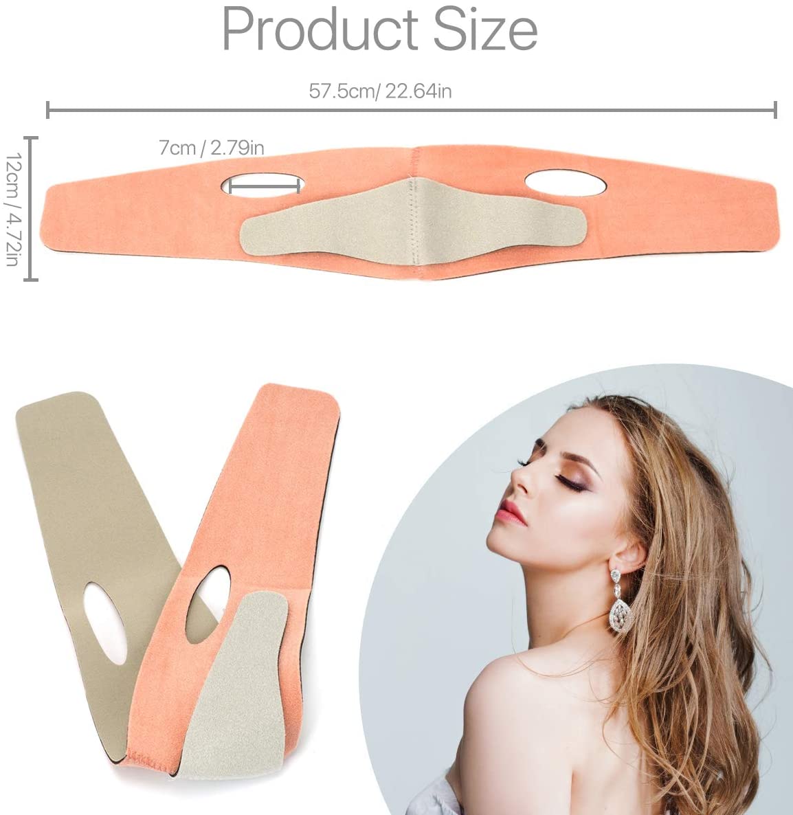 Facial Slimming Strap V Shaped Line Chin Up Face Lift Double Chin Belt Anti Wrinkle and Firming Skin