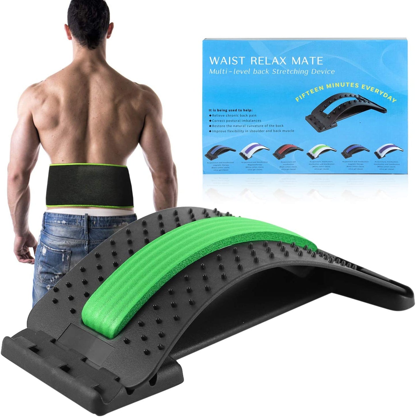 Back Stretcher, Lumbar Relief Back Stretcher Device, Multi-level